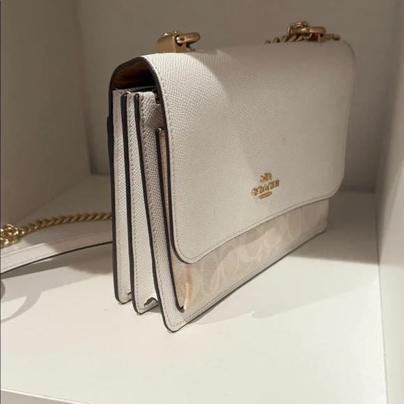Coach Cream Crossbody Bag with Gold Accents - Picture 5 of 6